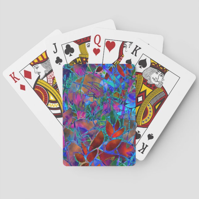 Jeu De Cartes Cartes de Jeu Classiques Verre Abstrait (dos)