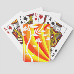 Jeu De Cartes Cartes de jeu colorées orange et jaune classique