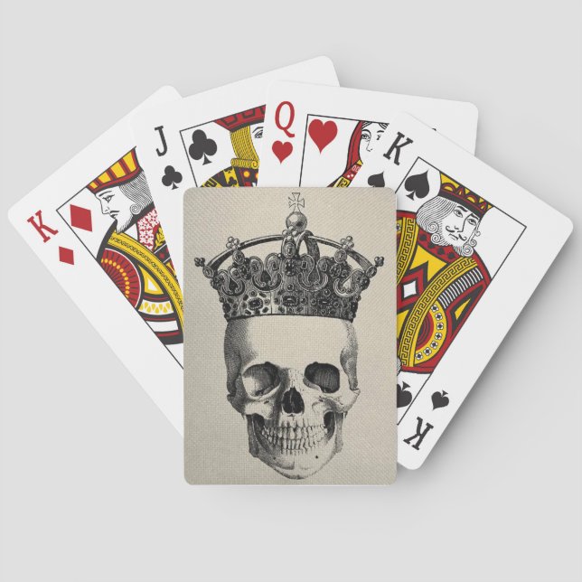Jeu De Cartes Cartes de jeu couronnées de crâne (dos)