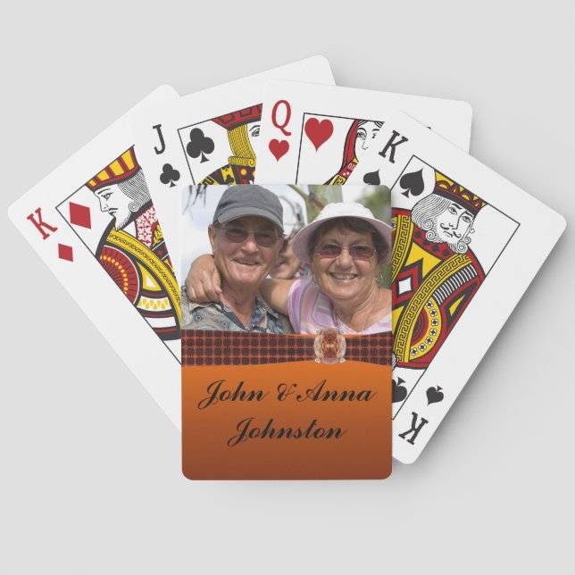 Jeu De Cartes Cartes de jeu customisées de photo (dos)