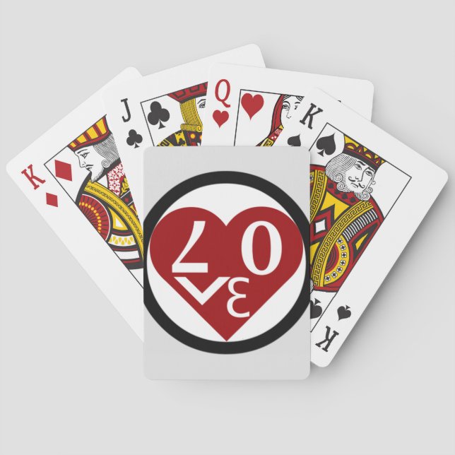 Jeu De Cartes Cartes de jeu d'amour de coeur (dos)