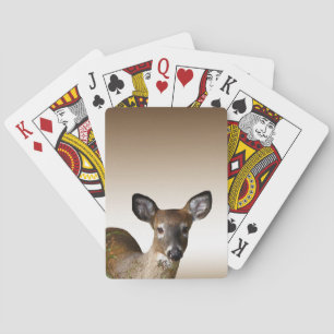 Jeu De Cartes Cartes de jeu d'animaux de cerfs à queue blanche