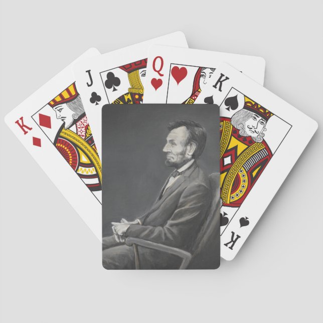 Jeu De Cartes Cartes de jeu d'art de portrait d'Abraham Lincoln (dos)