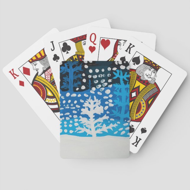 Jeu De Cartes Cartes de jeu d'art d'hiver (dos)