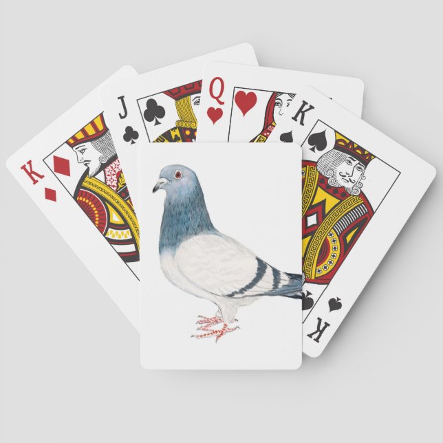 Jeu De Cartes Cartes de jeu d'art d'oiseau de pigeon (dos)