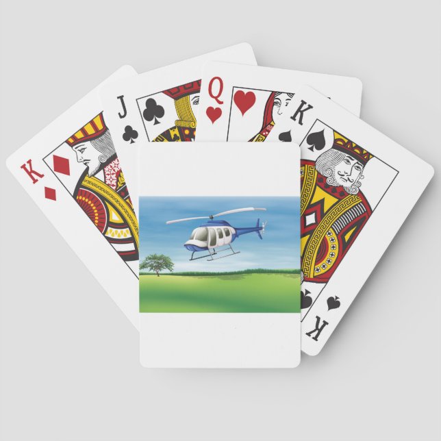 Jeu De Cartes Cartes de jeu d'atterrissage d'hélicoptère (dos)