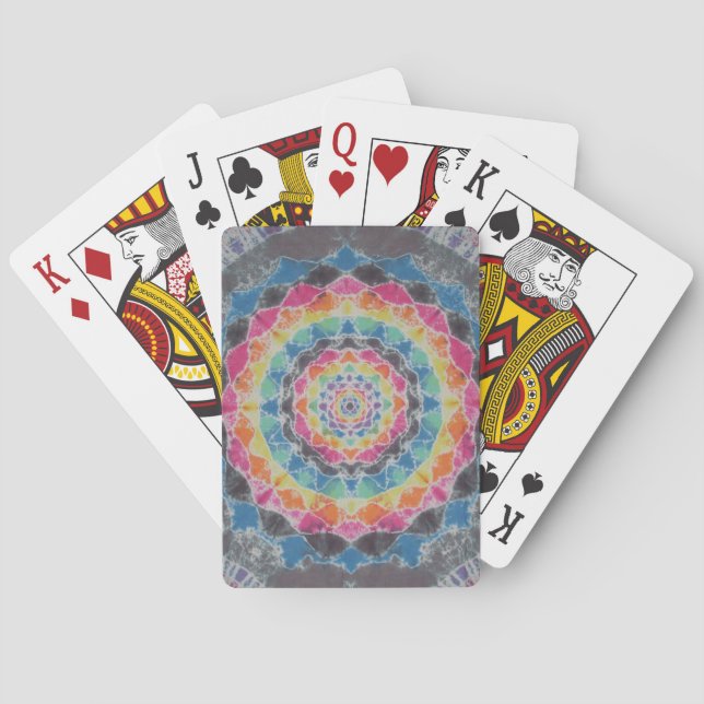 Jeu De Cartes Cartes de jeu de bicyclette de colorant de cravate (dos)