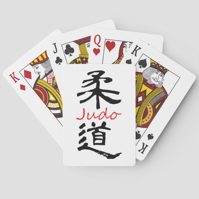 Jeu De Cartes Cartes de jeu de calligraphie de judo (dos)