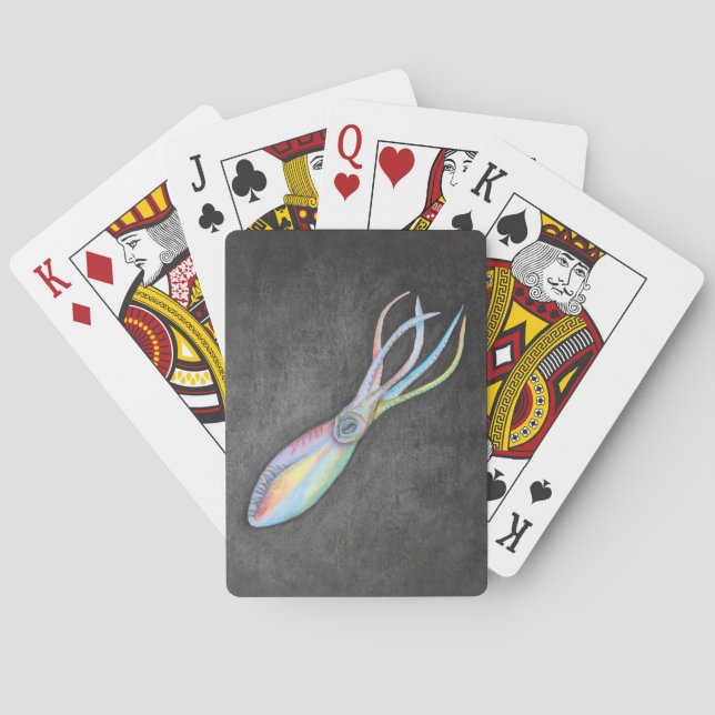 Jeu De Cartes Cartes de jeu de calmar arc-en-ciel (dos)