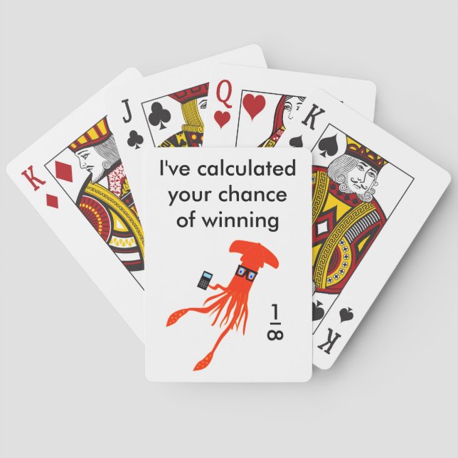Jeu De Cartes Cartes de jeu de calmar de geek (dos)
