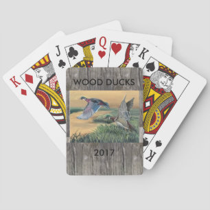 Jeu De Cartes Cartes de jeu de canards en bois