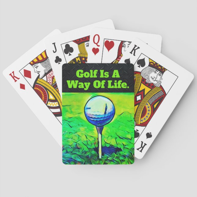 Jeu De Cartes Cartes de jeu de citation de golf (dos)