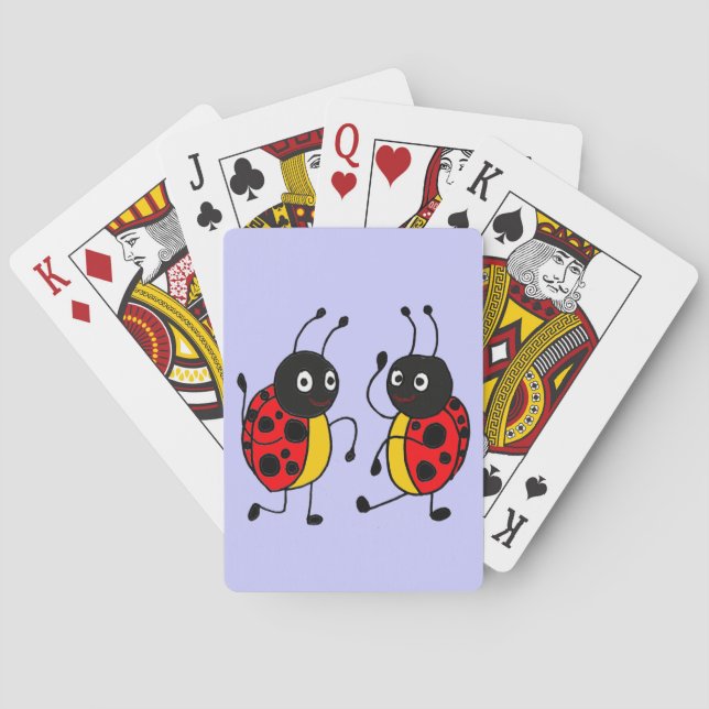 Jeu De Cartes Cartes de jeu de coccinelles de danse de CR (dos)
