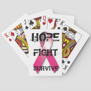 Jeu De Cartes Cartes de jeu de conscience de cancer du sein