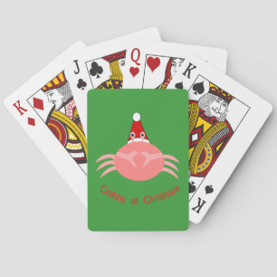 Jeu De Cartes Cartes de jeu de crabe de Noël