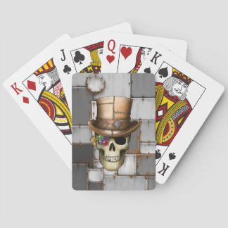 Jeu De Cartes Cartes de jeu de crâne de Steampunk