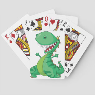 Jeu De Cartes Cartes de jeu de dinosaure vert