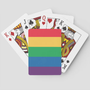 Jeu De Cartes Cartes de jeu de drapeau d'arc-en-ciel