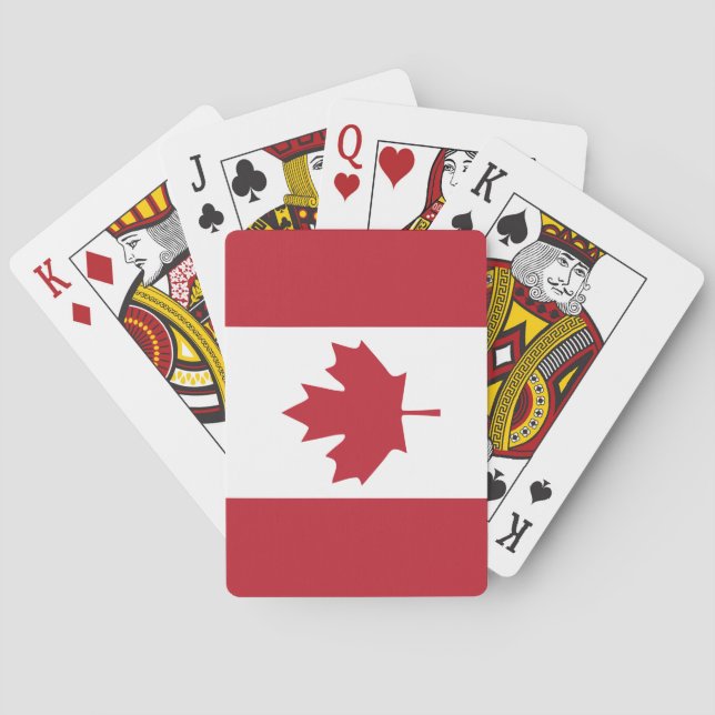 Jeu De Cartes Cartes de jeu de drapeau du Canada (dos)