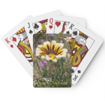Cartes de jeu de fleurs sauvages de désert