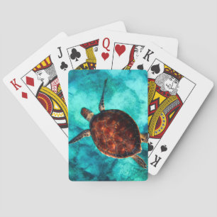 Jeu De Cartes Cartes de jeu de la tortue de mer