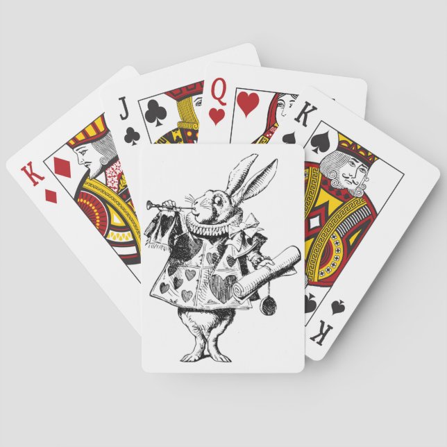 Jeu De Cartes Cartes de jeu de lapin blanc (dos)