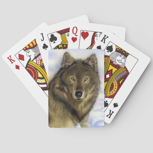 Jeu De Cartes Cartes de jeu de loup d'hiver (dos)