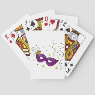 Jeu De Cartes Cartes de jeu de masque d'oeil de mardi gras