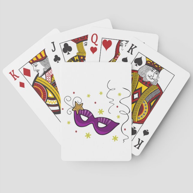 Jeu De Cartes Cartes de jeu de masque d'oeil de mardi gras (dos)