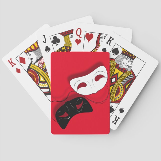 Jeu De Cartes Cartes de jeu de masques de théâtre (dos)