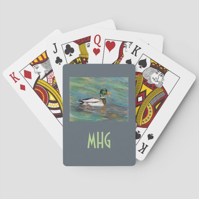 Jeu De Cartes Cartes de jeu de monogramme et de modèle photo (dos)