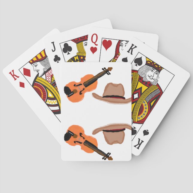 Jeu De Cartes Cartes de jeu de musique country (dos)