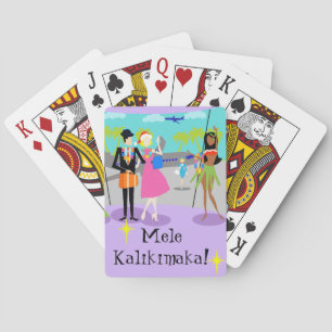 Jeu De Cartes Cartes de Jeu de Noël Hawaiienne rétro