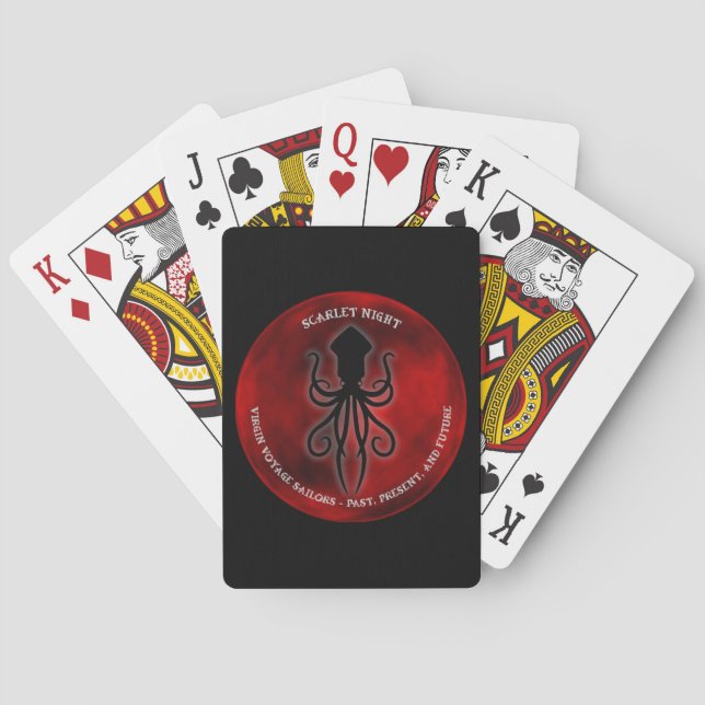 Jeu De Cartes Cartes De Jeu De Nuit Scarlet (dos)