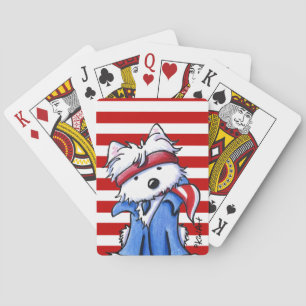 Jeu De Cartes Cartes de jeu de patron de Westie