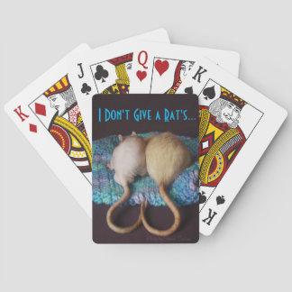 Jeu De Cartes Cartes de jeu de rat - je ne donne pas un rat…