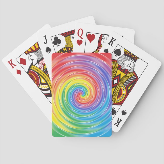 Jeu De Cartes Cartes de jeu de rotation d'arc-en-ciel (dos)