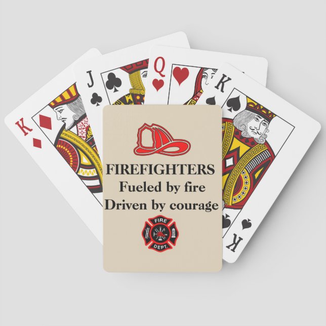 Jeu De Cartes Cartes de jeu de sapeur-pompier (dos)