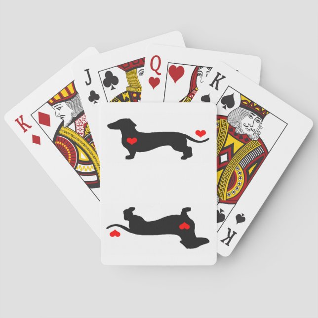 Jeu De Cartes Cartes de jeu de teckel d'amoureux (dos)