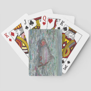 Jeu De Cartes Cartes de jeu de truite arc-en-ciel