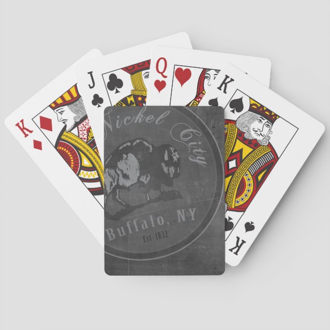 Jeu De Cartes Cartes de jeu de ville de nickel (dos)