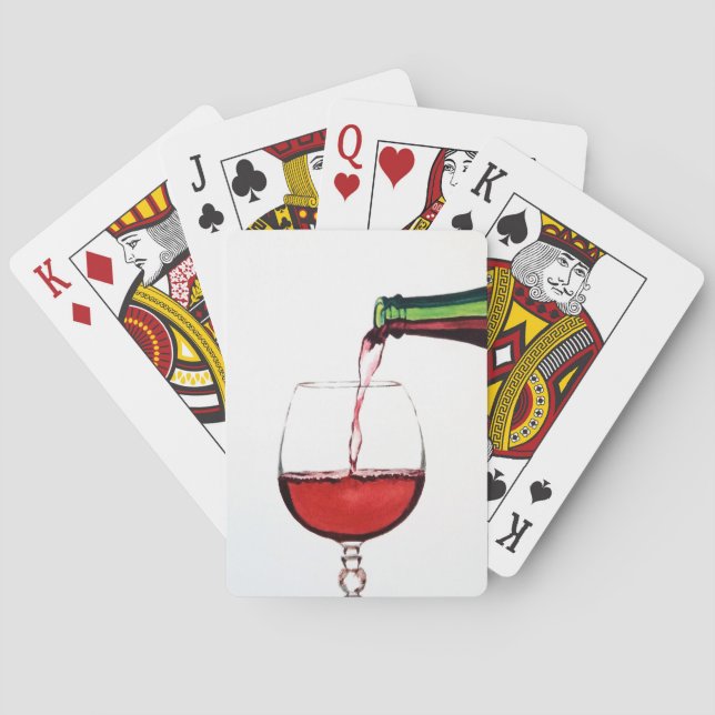 Jeu De Cartes Cartes De Jeu De Vin Rouge (dos)