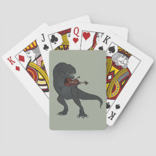 Jeu De Cartes Cartes de jeu de violon de T-Rex