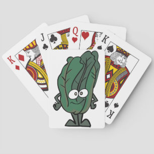 Jeu De Cartes Cartes de jeu de visage d'épinards