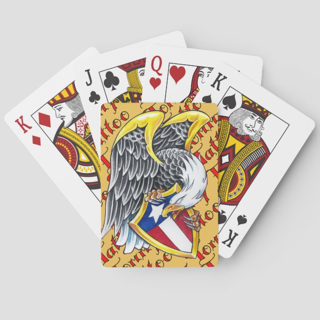 Jeu De Cartes Cartes de jeu d'Eagle d'Américain (dos)