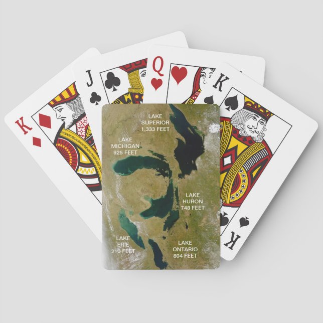 Jeu De Cartes Cartes de jeu des Grands Lacs (dos)