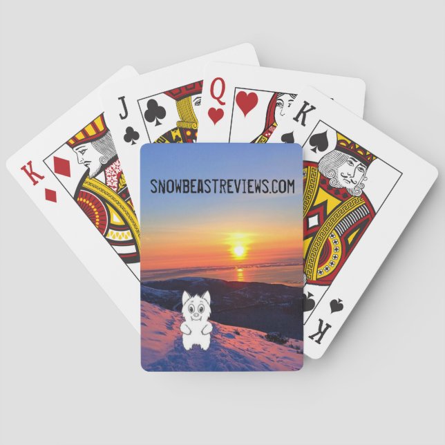 Jeu De Cartes Cartes de jeu d'examens de bête de neige de (dos)