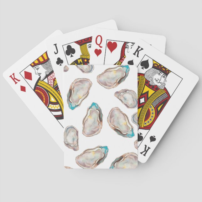 Jeu De Cartes Cartes de jeu d'huîtres illustrées (dos)
