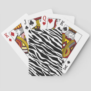 Jeu De Cartes Cartes de jeu d'impression de zèbre