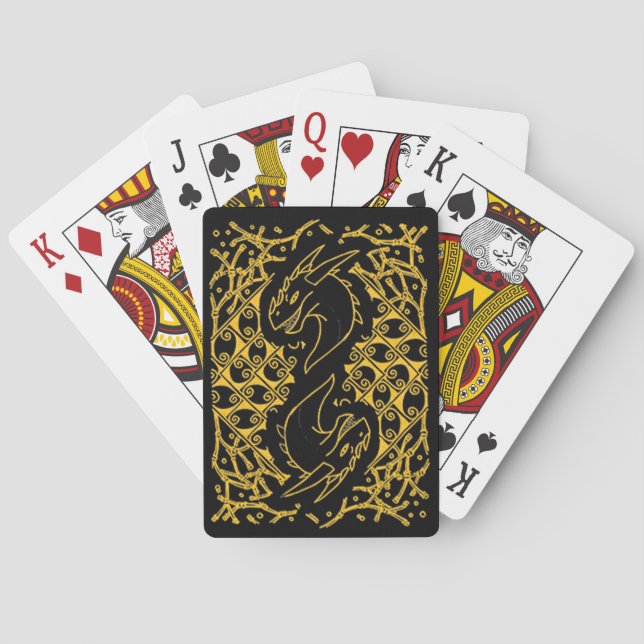 Jeu De Cartes Cartes de Jeu Dragon Tangled (Gold Edition) (dos)